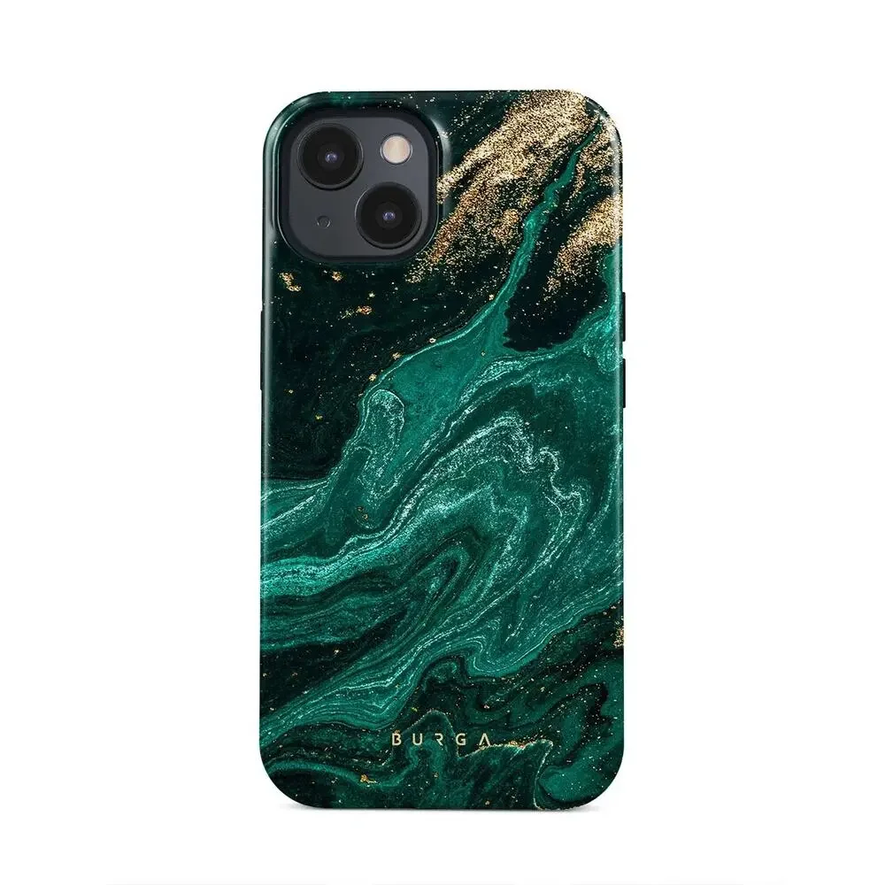NIB BURGA Emerald Pool Tough Case for iPhone 15 Plus Green Marble